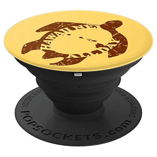 Honu Hawaiian Islands Brown Ink by Hawaii Nei All Day PopSockets Grip and Stand for Phones and Tablets