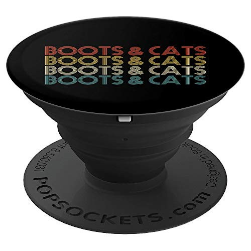 Boots and Cats   Funny House   Techno DJ PopSockets Grip and Stand for Phones and Tablets
