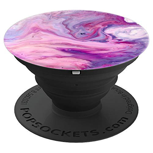 Pink Purple Blue Swirl Multicolored Liquid Abstract Design PopSockets Grip and Stand for Phones and Tablets
