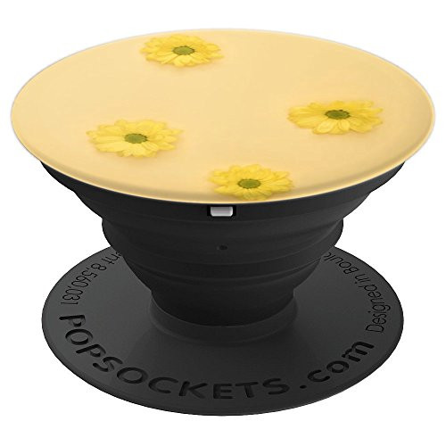 Yellow Daisy Flowers On Light Yellow PopSockets Grip and Stand for Phones and Tablets