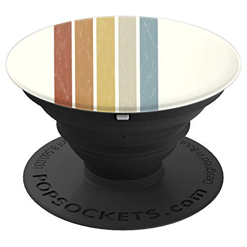 Old School Vintage Color Stripes   Old School Retro PopSockets Grip and Stand for Phones and Tablets