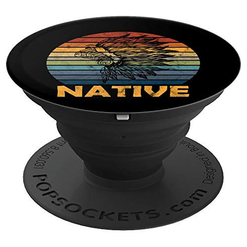 Vintage Native American Headdress PopSockets Grip and Stand for Phones and Tablets