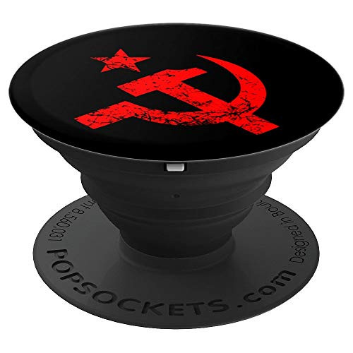 Hammer and Sickle CCCP Vintage Soviet Symbol PopSockets Grip and Stand for Phones and Tablets