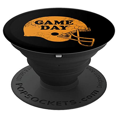 Game Day Football Orange Helmet PopSockets Grip and Stand for Phones and Tablets