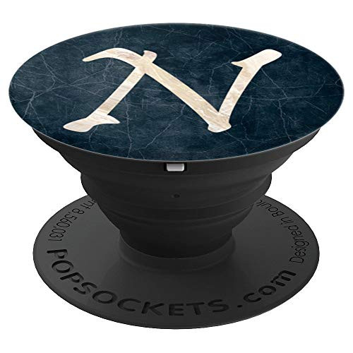 Letter N Dark Background PopSockets Grip and Stand for Phones and Tablets