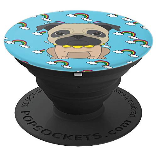 Pug Puppy Kawaii Rainbow Cloud Pattern Cute Dog Lover Gift PopSockets Grip and Stand for Phones and Tablets Pug Puppy Kawaii Rainbow Cloud Pattern Cute Dog Lover Gift PopSockets Grip and Stand for Phones and Tablets