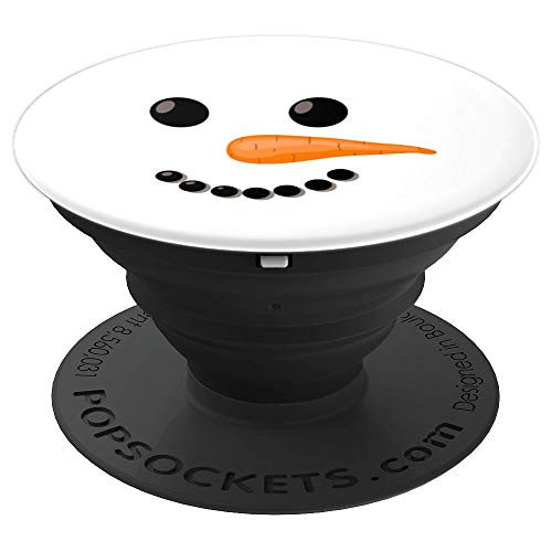 Funny Christmas Winter Holiday Snowman Face Mobile Grip PopSockets Grip and Stand for Phones and Tablets