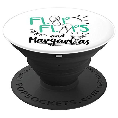 Margaritas Flip flops Summer Vacation Beach Apparel Gift PopSockets Grip and Stand for Phones and Tablets