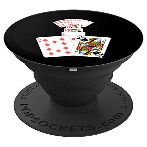 Queen Of Spades Design Hearts Card Game Players PopSockets Grip and Stand for Phones and Tablets