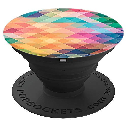 Geometric Triangles Pattern Abstract Design PopSockets Grip and Stand for Phones and Tablets