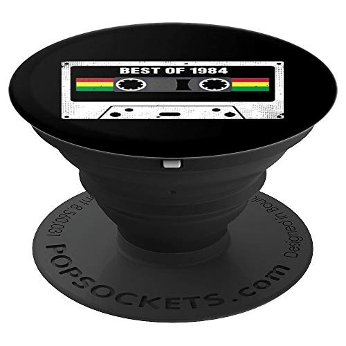 Birthday Gift Best of 1984 Retro Vintage Cassette Tape PopSockets Grip and Stand for Phones and Tablets
