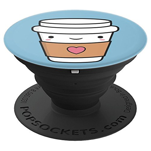 Cute Kawaii Cup of Coffee PopSockets Grip and Stand for Phones and Tablets