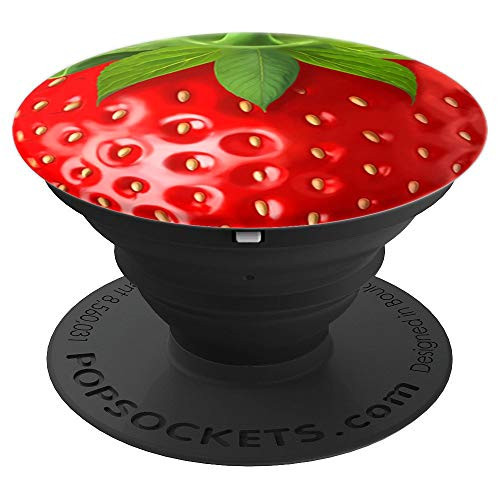 Strawberry fruit veggie vegan summer vegetarian cute PopSockets Grip and Stand for Phones and Tablets Strawberry fruit veggie vegan summer vegetarian cute PopSockets Grip and Stand for Phones and Tablets