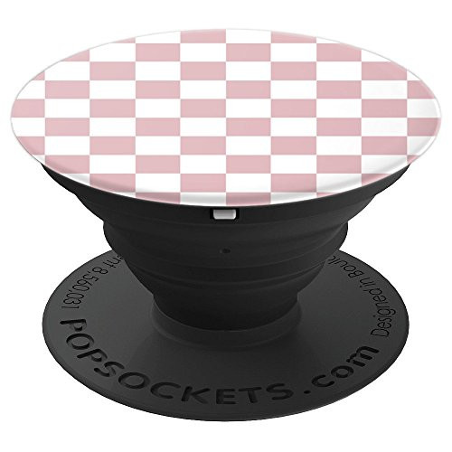 Checkerboard Pink and White   Check Pattern   Checkered PopSockets Grip and Stand for Phones and Tablets