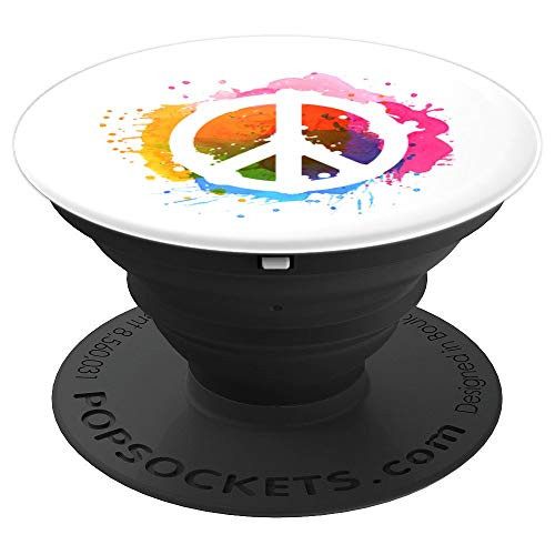 Make Love Not War   Hippie Gifts Peace Sign PopSockets Grip and Stand for Phones and Tablets