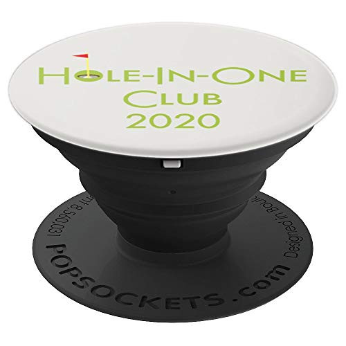 Hole In One Club 2020 Fun Golf Present For Golfing Golfer PopSockets Grip and Stand for Phones and Tablets