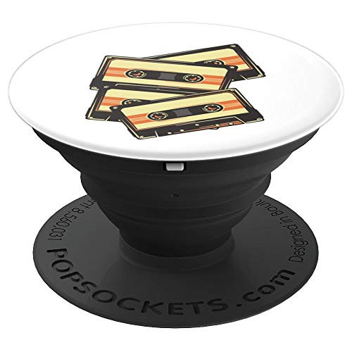 80s Retro Cassette Tape Funny 80s Mixtape Music Lover Gift PopSockets Grip and Stand for Phones and Tablets