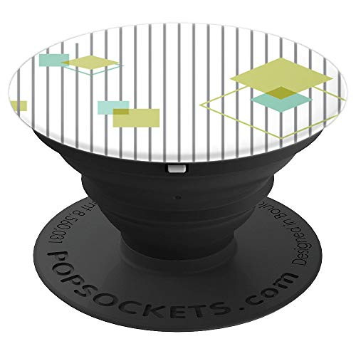 Vintage Mid Century Modern Abstract Pattern PopSockets Grip and Stand for Phones and Tablets