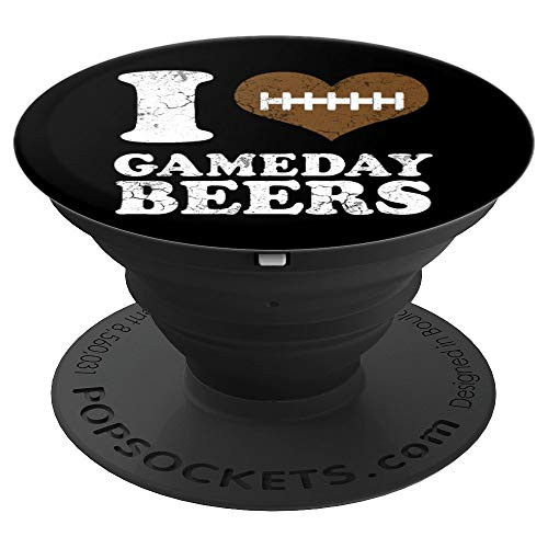 I Love Game Day Beers Football Funny Drinking Quotes Humor PopSockets Grip and Stand for Phones and Tablets