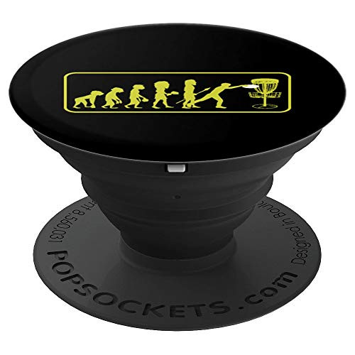 Disc Golf Evolution Love Disc Golfing PopSockets Grip and Stand for Phones and Tablets