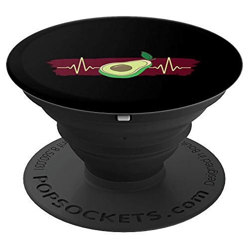 Avocado heartbeat pulse Avocado lovers vegan vegetables PopSockets Grip and Stand for Phones and Tablets Avocado heartbeat pulse Avocado lovers vegan vegetables PopSockets Grip and Stand for Phones and Tablets