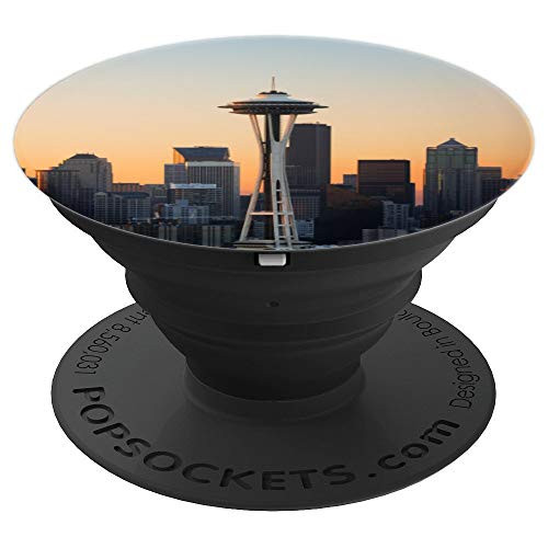 Seattle Skyline Sundown PopSockets Grip and Stand for Phones and Tablets