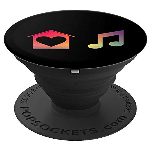 I Love House Music EDM Techno Dance Music Festival PopSockets Grip and Stand for Phones and Tablets