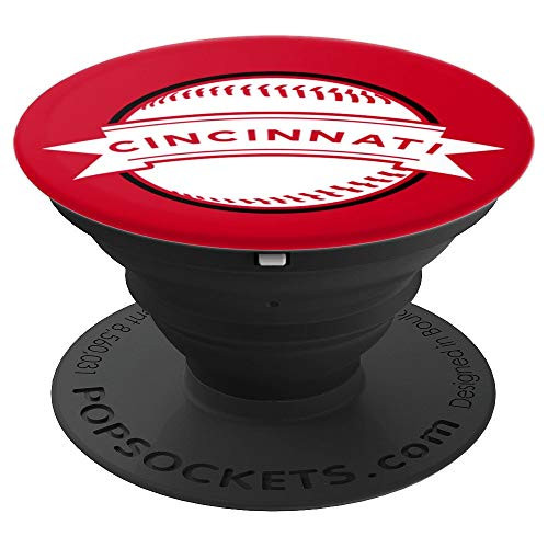 Retro Cincinnati Baseball CIN Home Game PopSockets Grip and Stand for Phones and Tablets