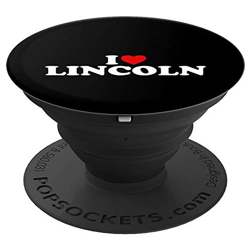 I Love Lincoln   Heart PopSockets Grip and Stand for Phones and Tablets