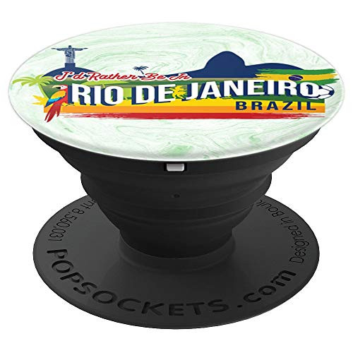 I d Rather Be In Rio De Janeiro Brazil Vintage Souvenir PopSockets Grip and Stand for Phones and Tablets