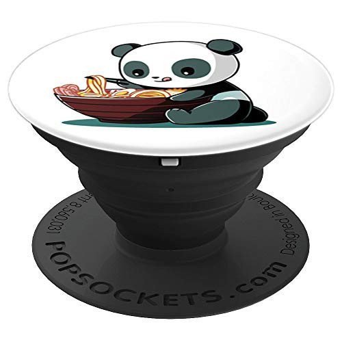 Funny Vintage Kawaii Panda Ramen Noodles Anime Japanese PopSockets Grip and Stand for Phones and Tablets