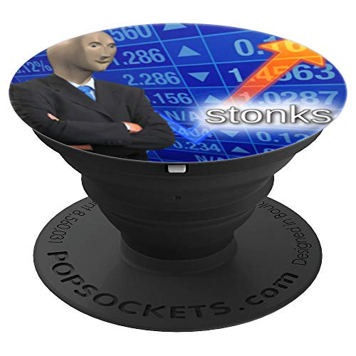 Stonks Meme PopSockets Grip and Stand for Phones and Tablets