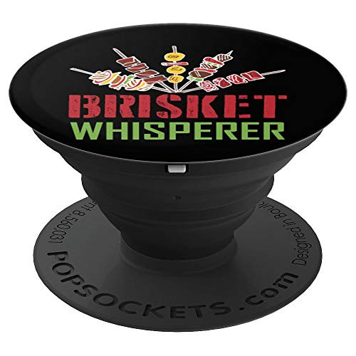 Brisket Whisperer backyard bbq meat funny grilling gift PopSockets Grip and Stand for Phones and Tablets