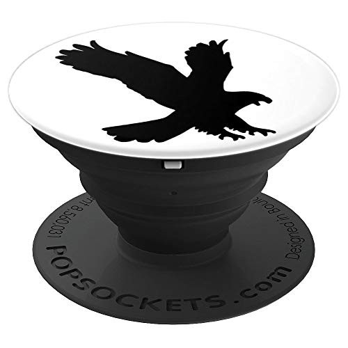 American black Eagle on white background USA Symbol Grip PopSockets Grip and Stand for Phones and Tablets