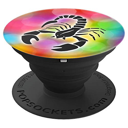 Scorpio Scorpion Rainbow Bokeh Background PopSockets Grip and Stand for Phones and Tablets