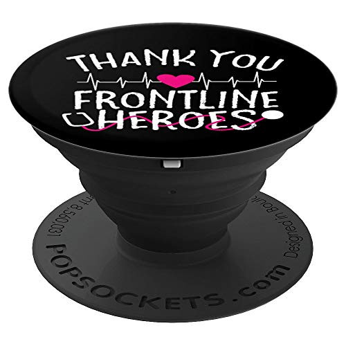 Thank You Frontline Heroes   Essential Workers PopSockets Grip and Stand for Phones and Tablets