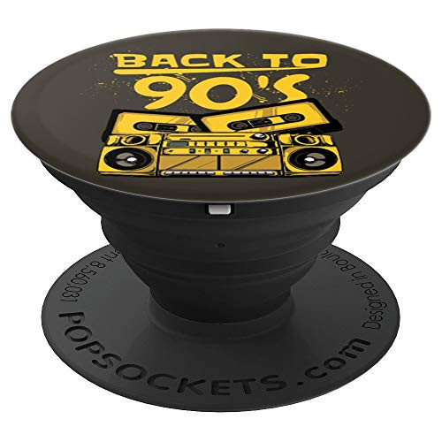 Back To 90 s Vintage Cassette Tape Classic 80s 90s Mixtape PopSockets Grip and Stand for Phones and Tablets
