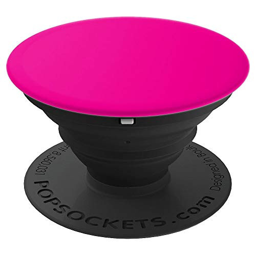Hot Pink Simple Minimal Solid Color PopSockets Grip and Stand for Phones and Tablets