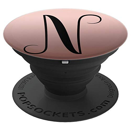 N Popsocket Rose Gold   Pop Socket   Letter N   Initial N PopSockets Grip and Stand for Phones and Tablets