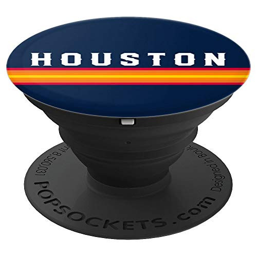 Vintage Houston Baseball Game Day Script PopSockets Grip and Stand for Phones and Tablets Vintage Houston Baseball Game Day Script PopSockets Grip and Stand for Phones and Tablets