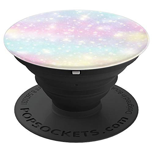 Cute Rainbow Pastel Galaxy Fantasy Sky Clouds Pattern PopSockets Grip and Stand for Phones and Tablets
