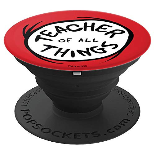 Dr Seuss Teacher of All Things Emblem PopSockets Grip and Stand for Phones and Tablets