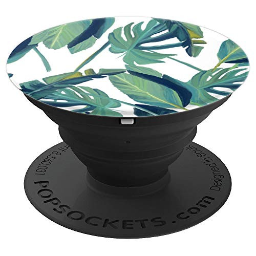Tropical Banana Leaves Plants PopSockets Grip and Stand for Phones and Tablets