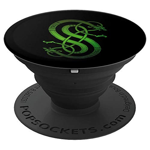 Norse God Loki Snake Knotwork Son of Odin PopSockets Grip and Stand for Phones and Tablets