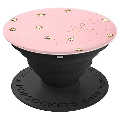 Stars On Pink Background Design PopSockets Grip and Stand for Phones and Tablets