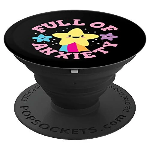 Pastel Goth Aesthetic Anime Star Anxiety PopSockets Grip and Stand for Phones and Tablets