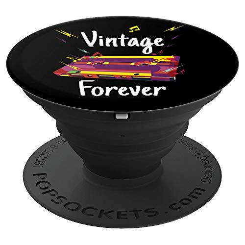 Vintage Forever Retro Look Mixtape Cassette Tape 80s 90s PopSockets Grip and Stand for Phones and Tablets