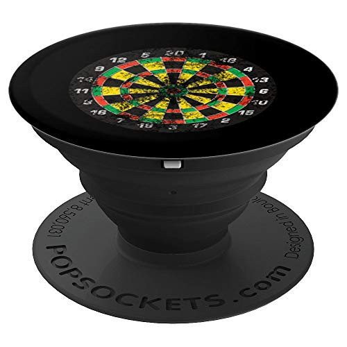 70 s Style Darts Board   Arrow Game Darts Hobby Gift PopSockets Grip and Stand for Phones and Tablets