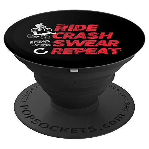 Ride Crash Swear Repeat Funny MTB Mountain Bike Cycling PopSockets Grip and Stand for Phones and Tablets Ride Crash Swear Repeat Funny MTB Mountain Bike Cycling PopSockets Grip and Stand for Phones and Tablets