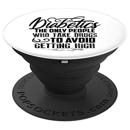 Funny Diabetes Awareness Gift   Cute Diabetic Boy Girl Kids PopSockets Grip and Stand for Phones and Tablets